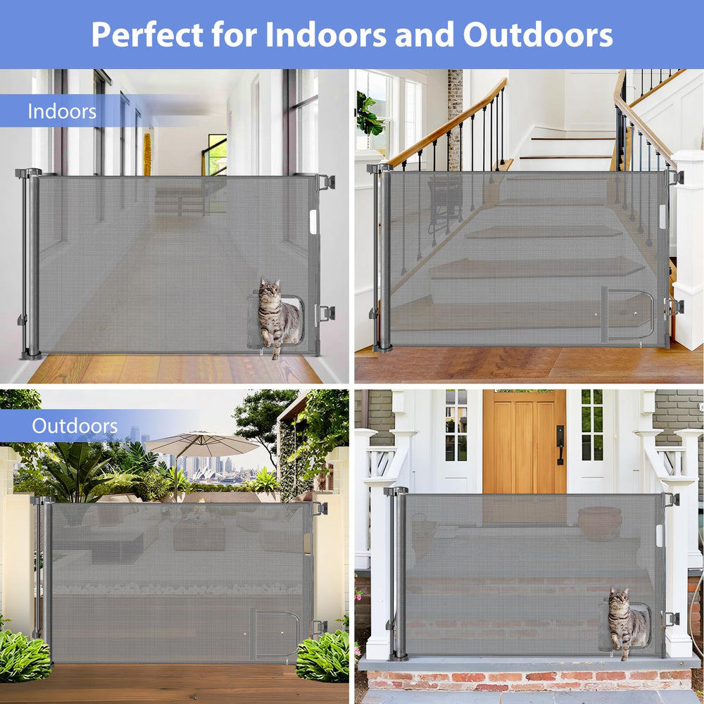 BETERTEK indoor outdoor gate on deck demonstrates versatile use.