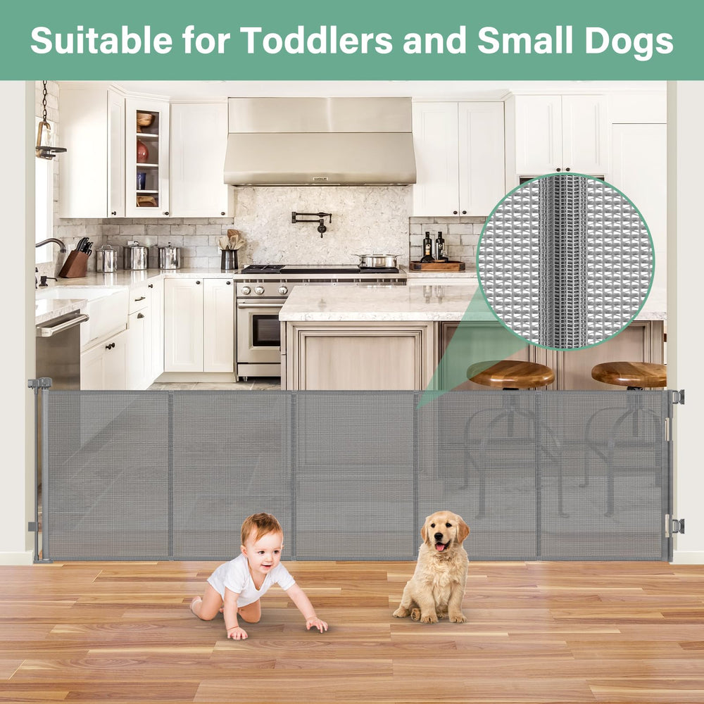 BETERTEK indoor-outdoor gate works in kitchens, hallways, decks, and entryways.