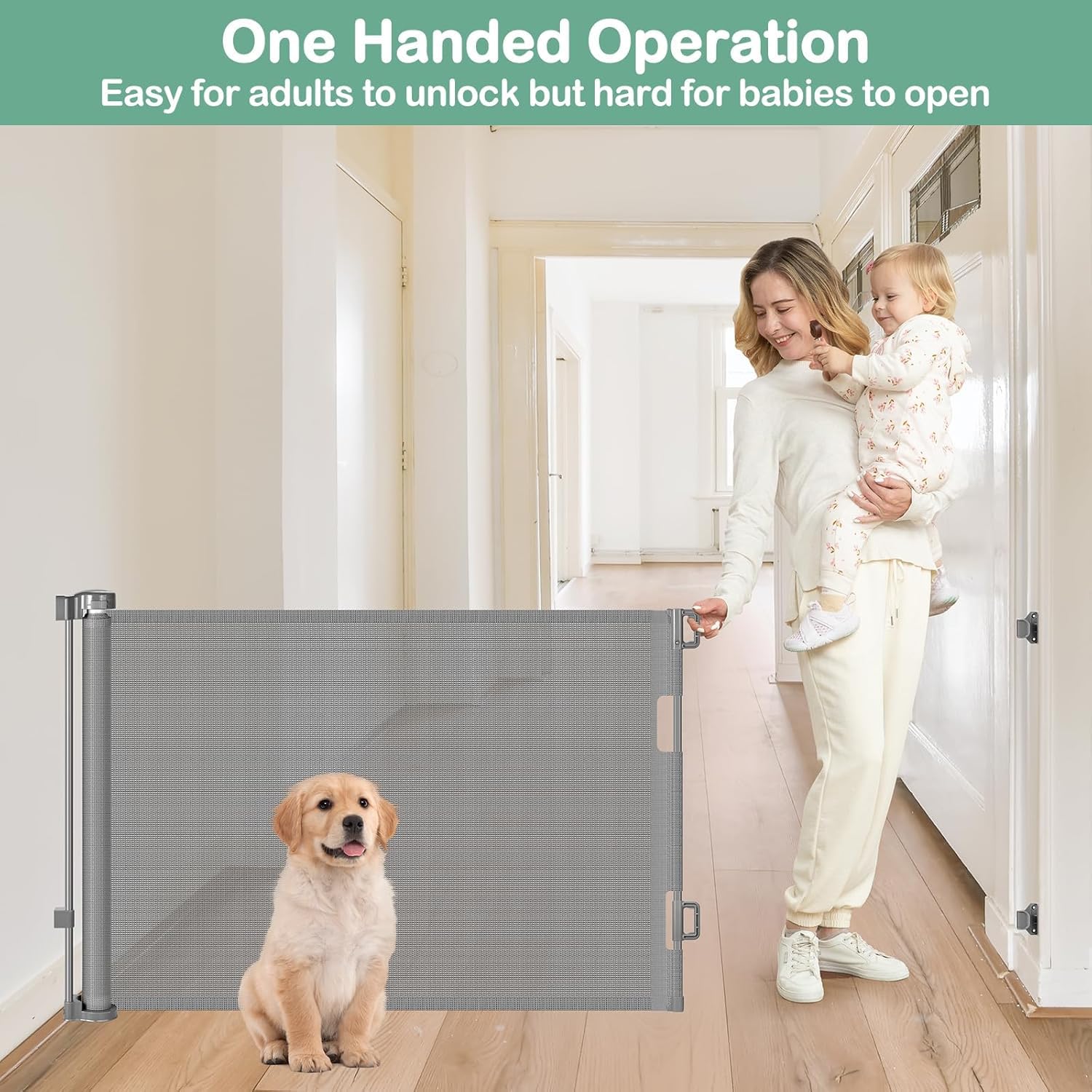 BETERTEK indoor-outdoor gate for versatile use in yard and home.