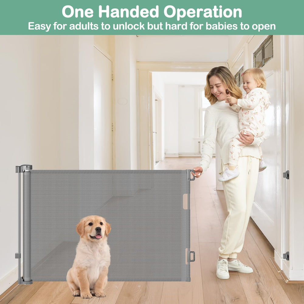 BETERTEK safety-lock keeps gate secure while an adult opens.