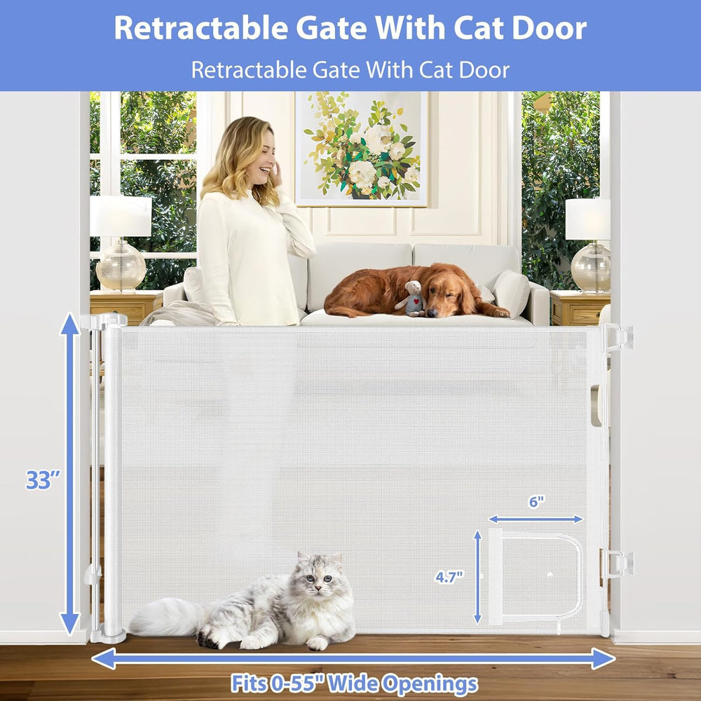 BETERTEK retractable gate shows scratch-resistant mesh for durability