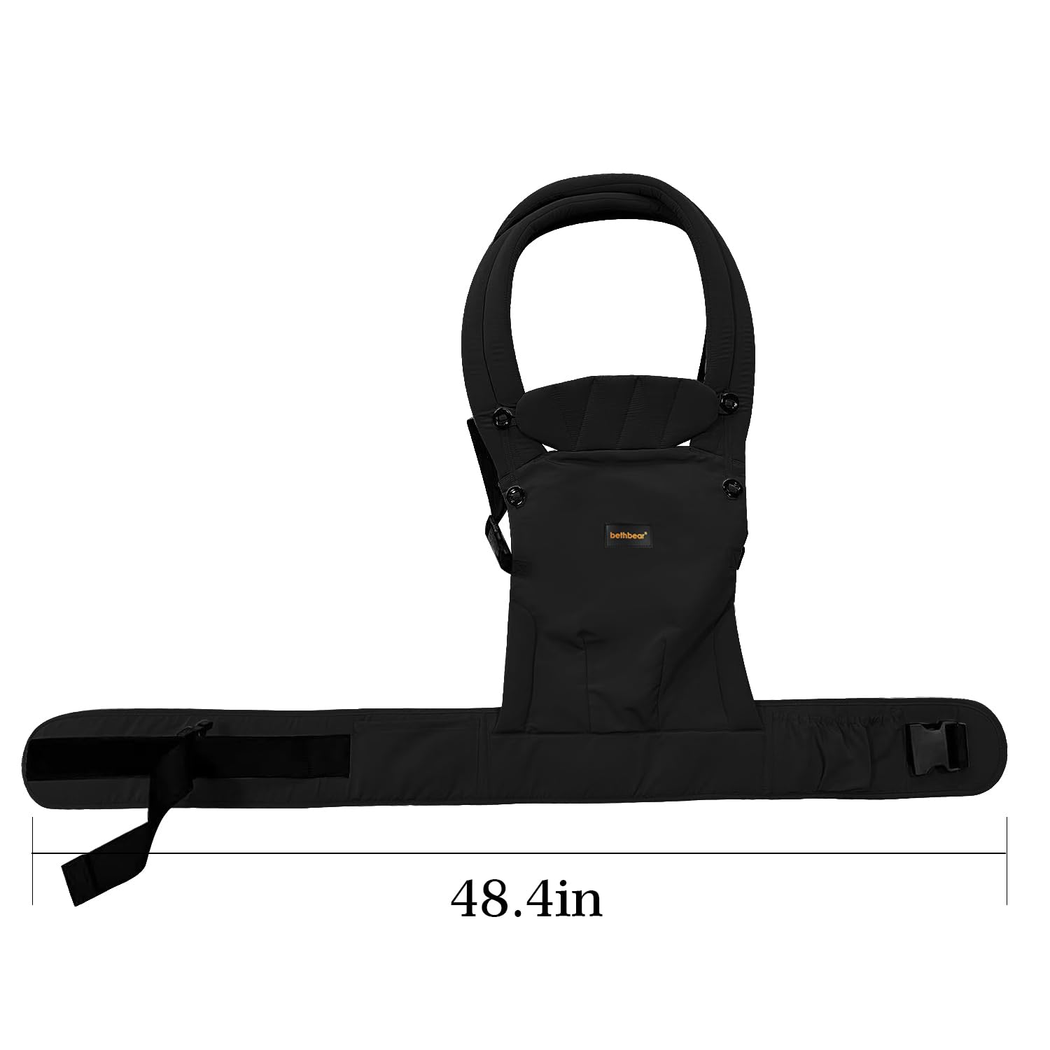 BethBear adjustable straps ensure secure fit and ergonomic hip alignment.