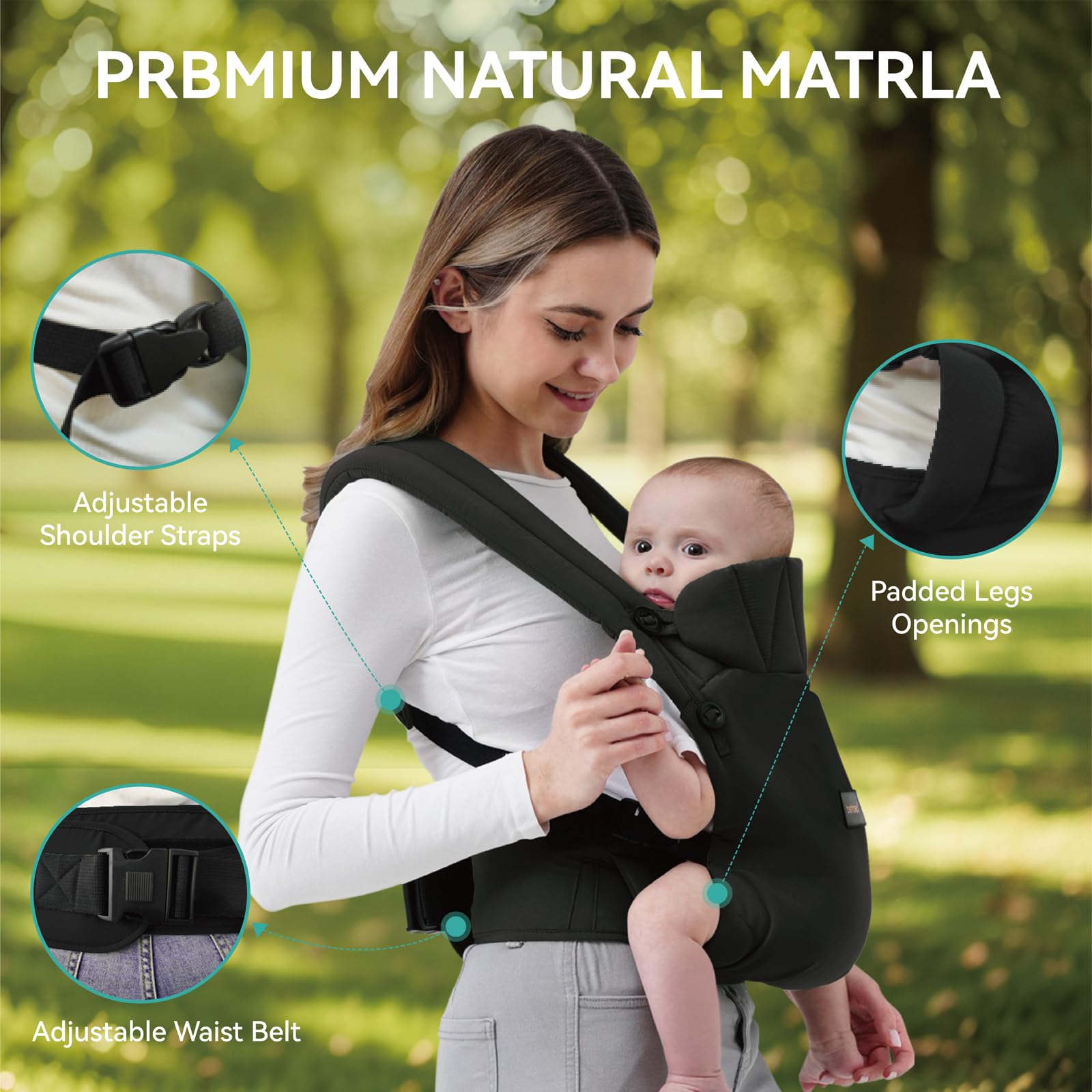 BethBear hands-free carry supports mom and dad during chores or adventures.