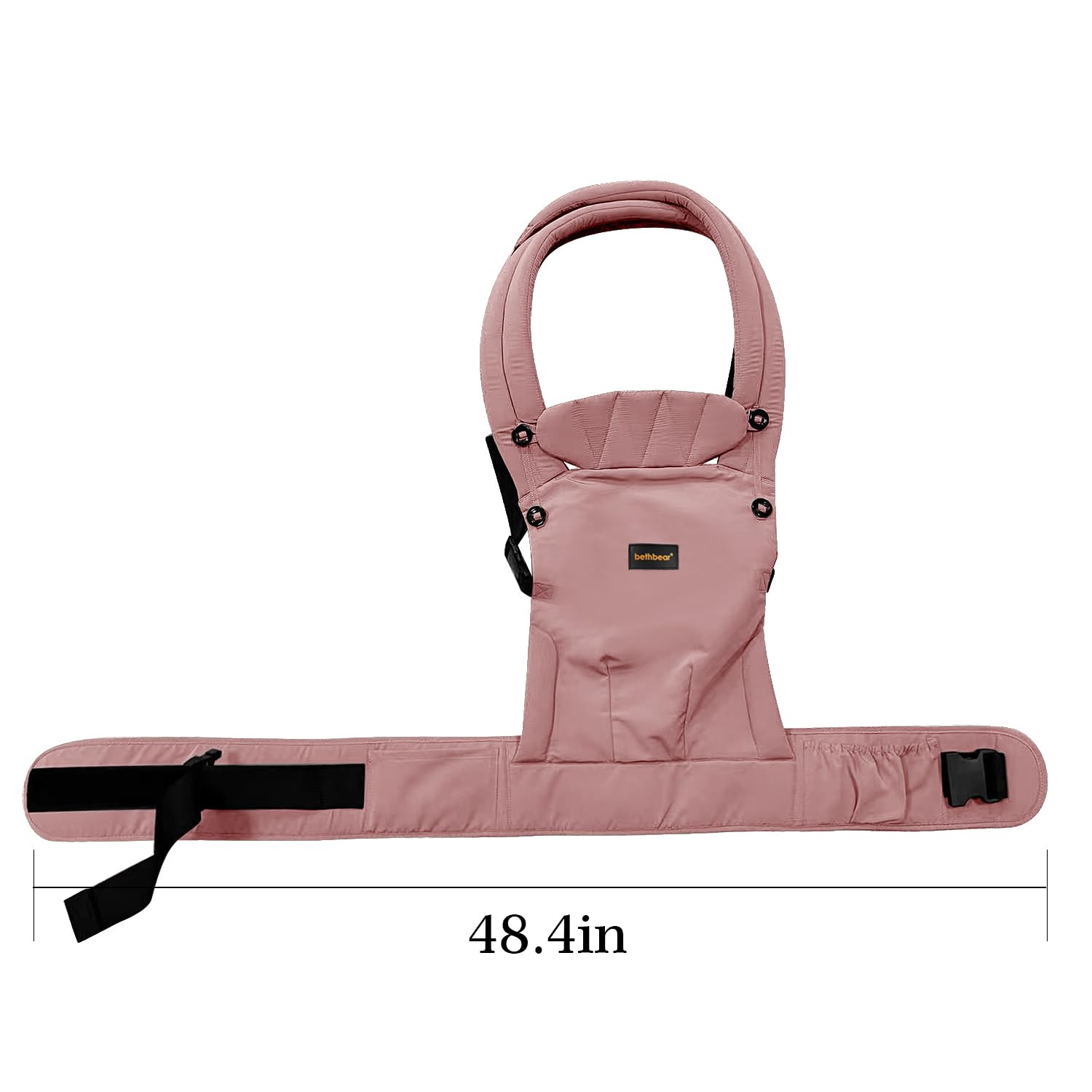 BethBear lifestyle outdoors with baby carrier in pink for active parents