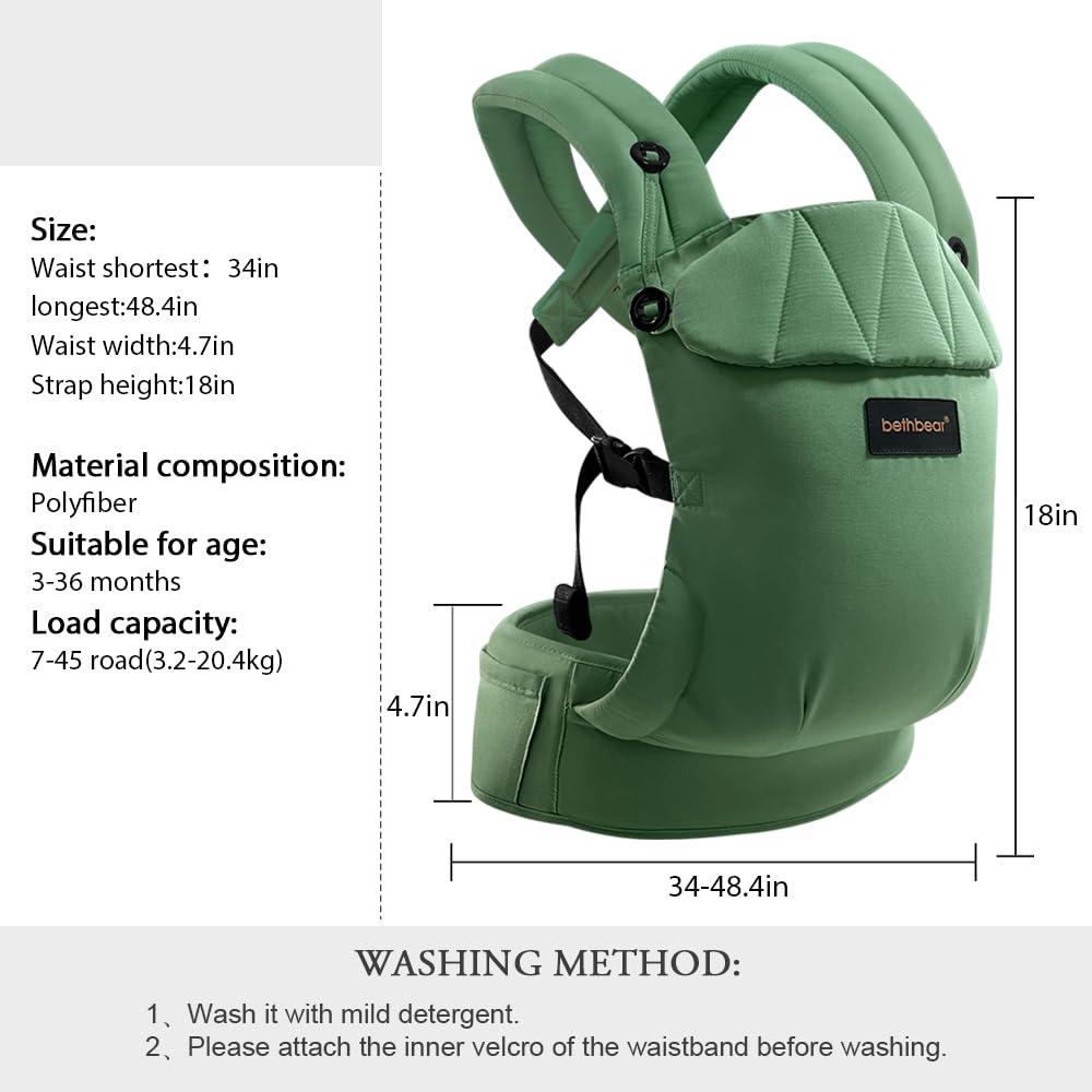 BethBear carrier used for toddler seating as child grows