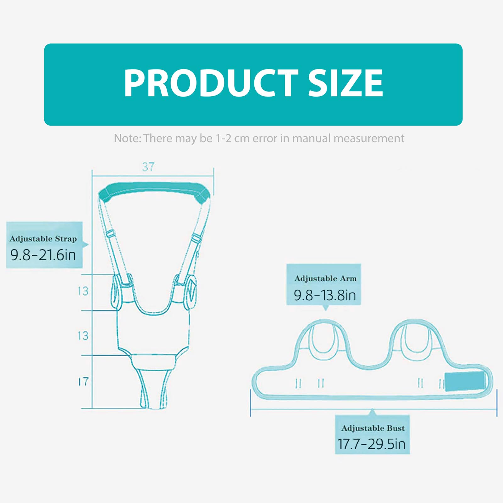 BethBear adjustable strap close-up highlights durable cotton exterior and soft padding for comfort.