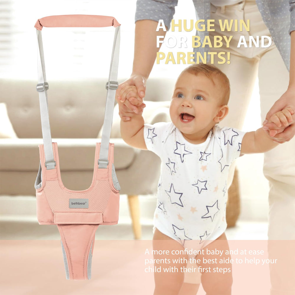 BethBear toddler wearing harness in action shows support while learning to walk.