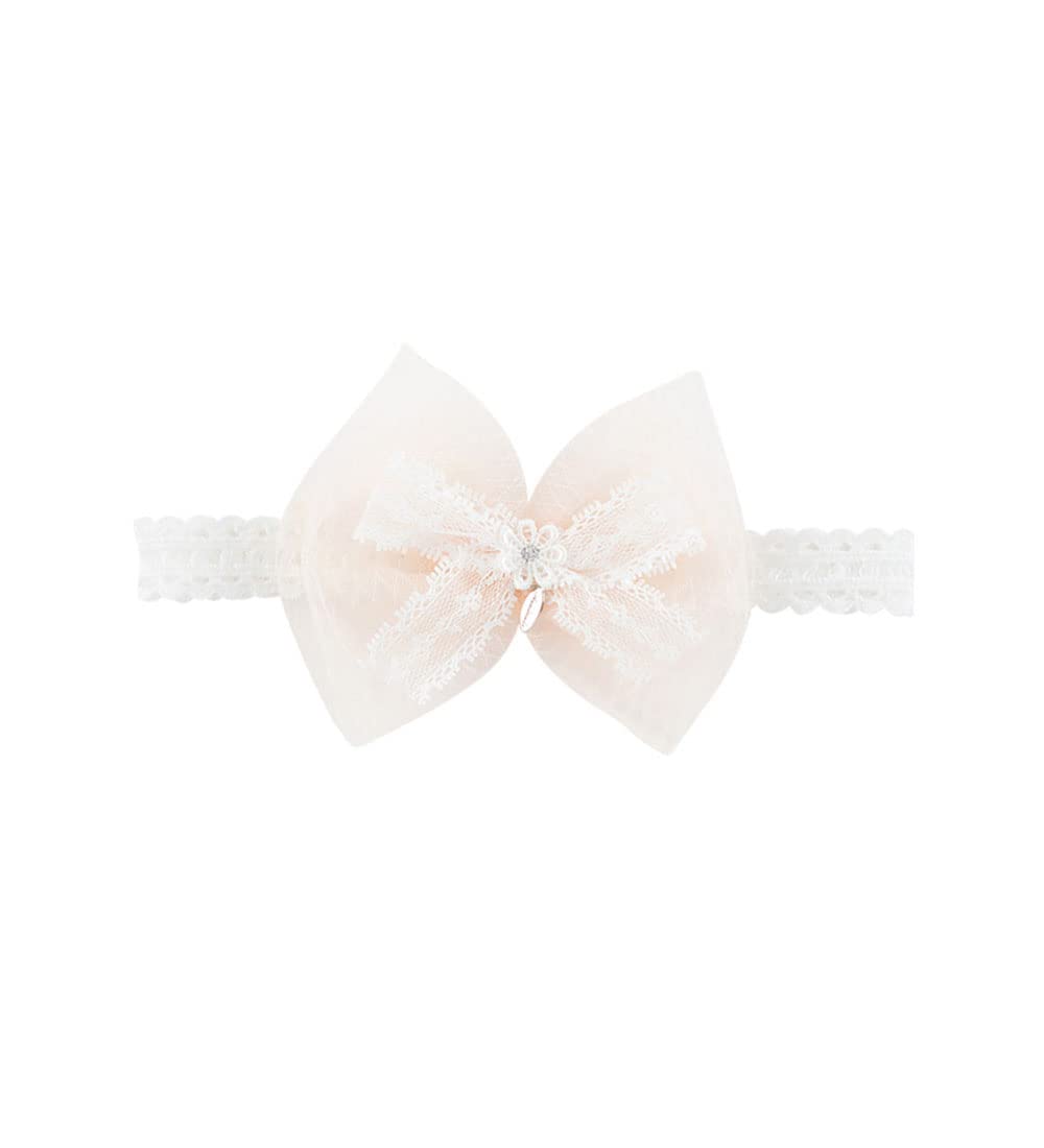 Bethynas adjustable headband closeup demonstrates stretchy fit for 3-18 months