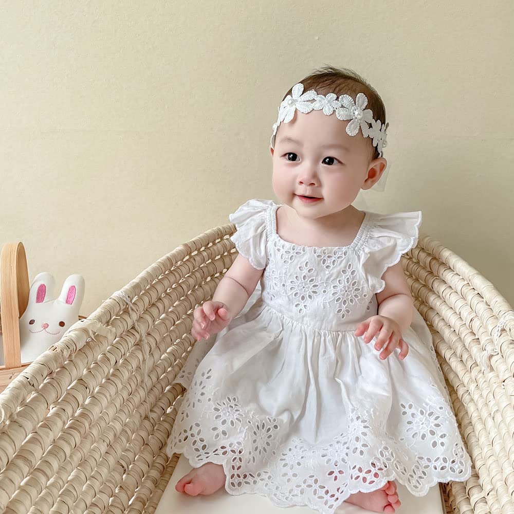 Bethynas baby headband, stretchable 15-20 inches, grows with baby.