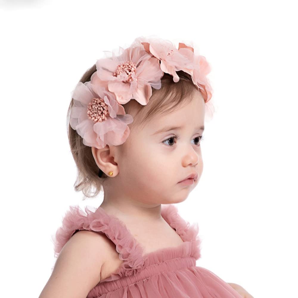 Bethynas headband pink flower cluster, 7 cm charm enhances keepsake photos