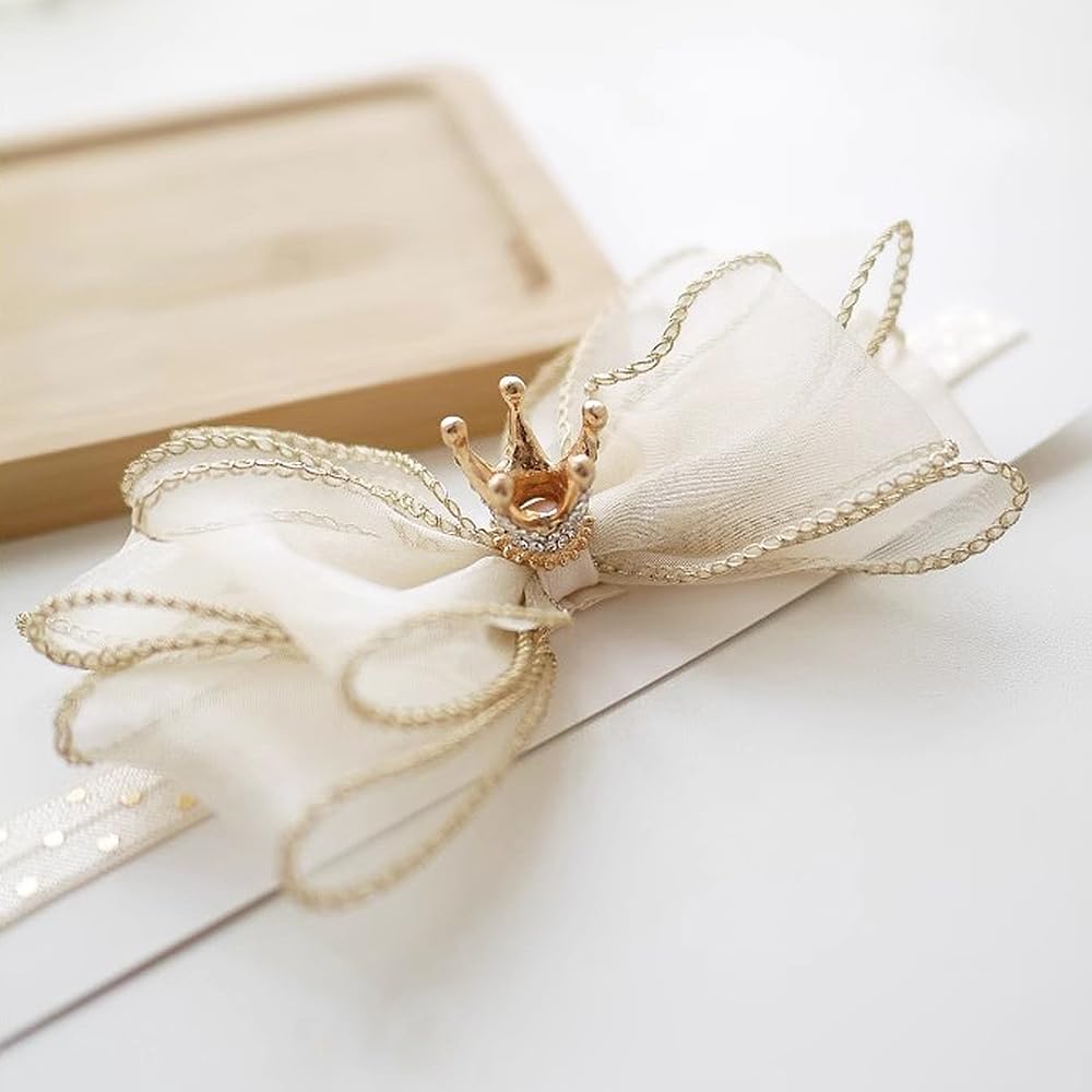 Bethynas lace bowknot flatlay highlights soft gauze and breathable materials