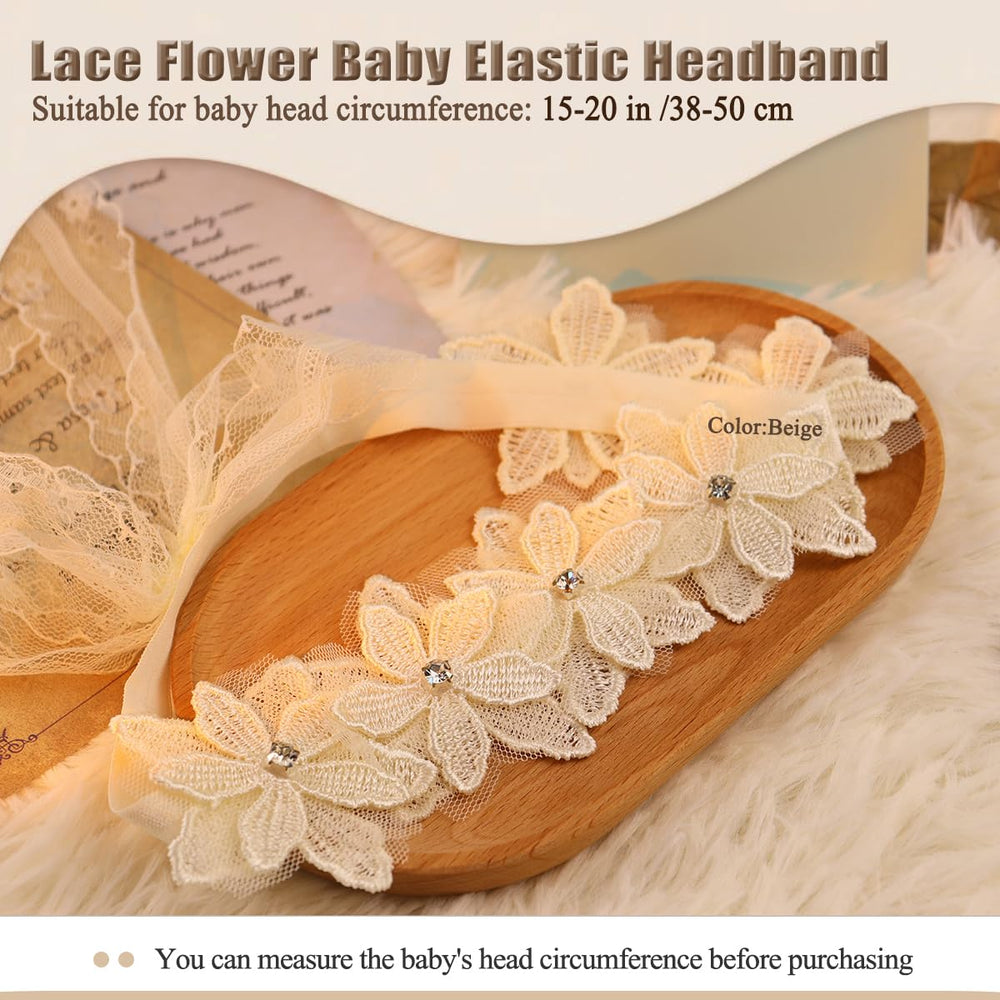 Bethynas newborn headband adjustable for 3-18M, gentle fit.