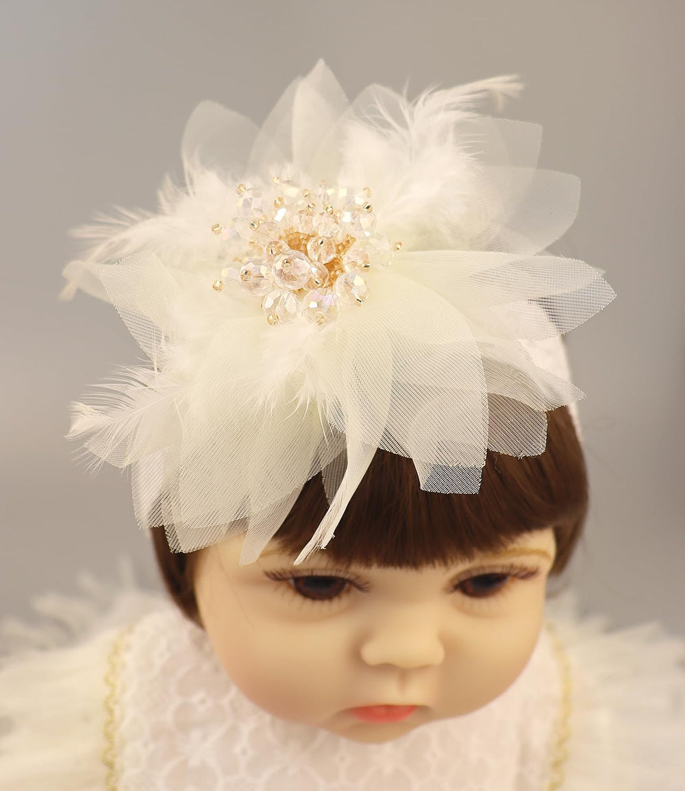 Bethynas lace feather baby accessory for gentle, breathable comfort