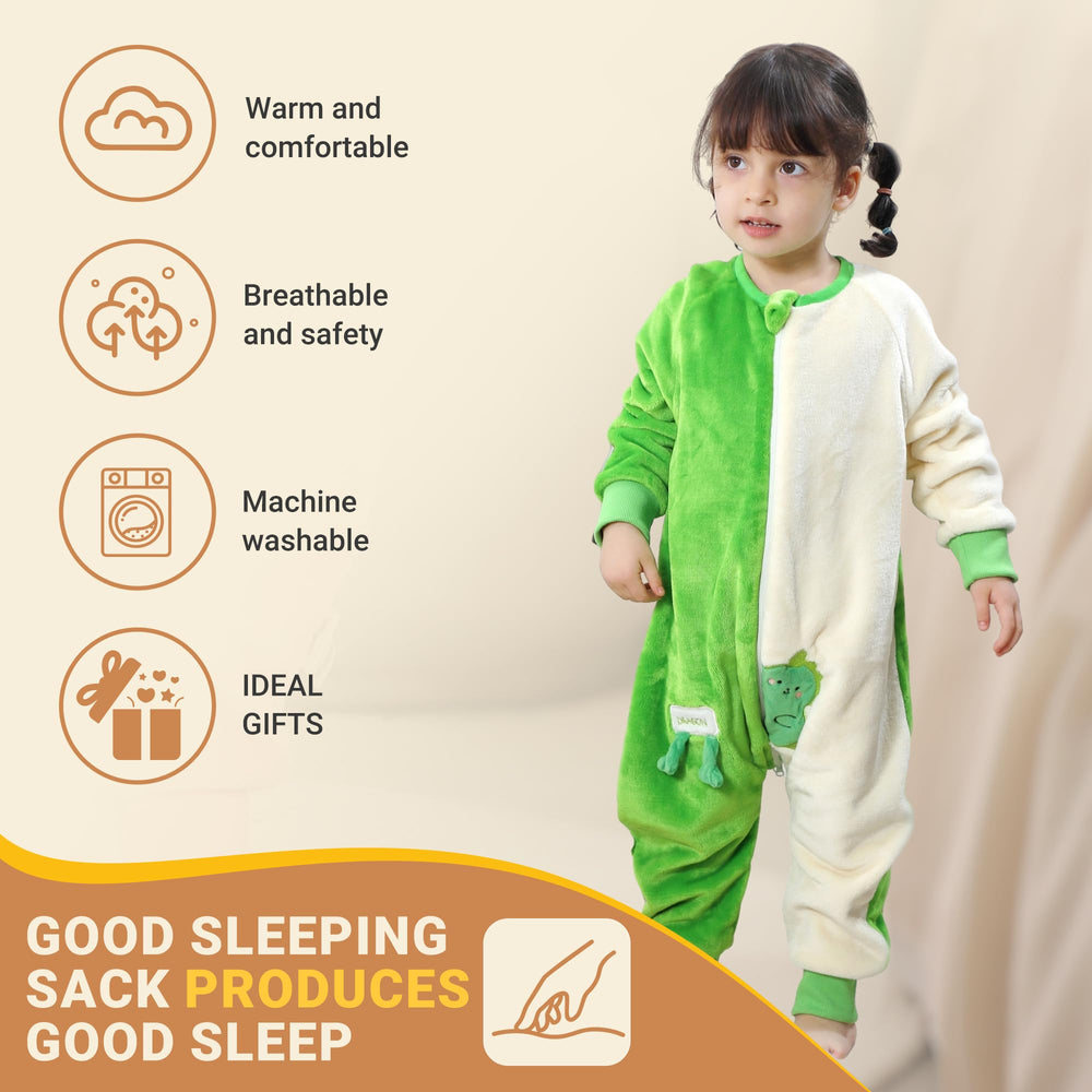 BETTERFUN sleeping bag split-leg design supports crawling and walking safely