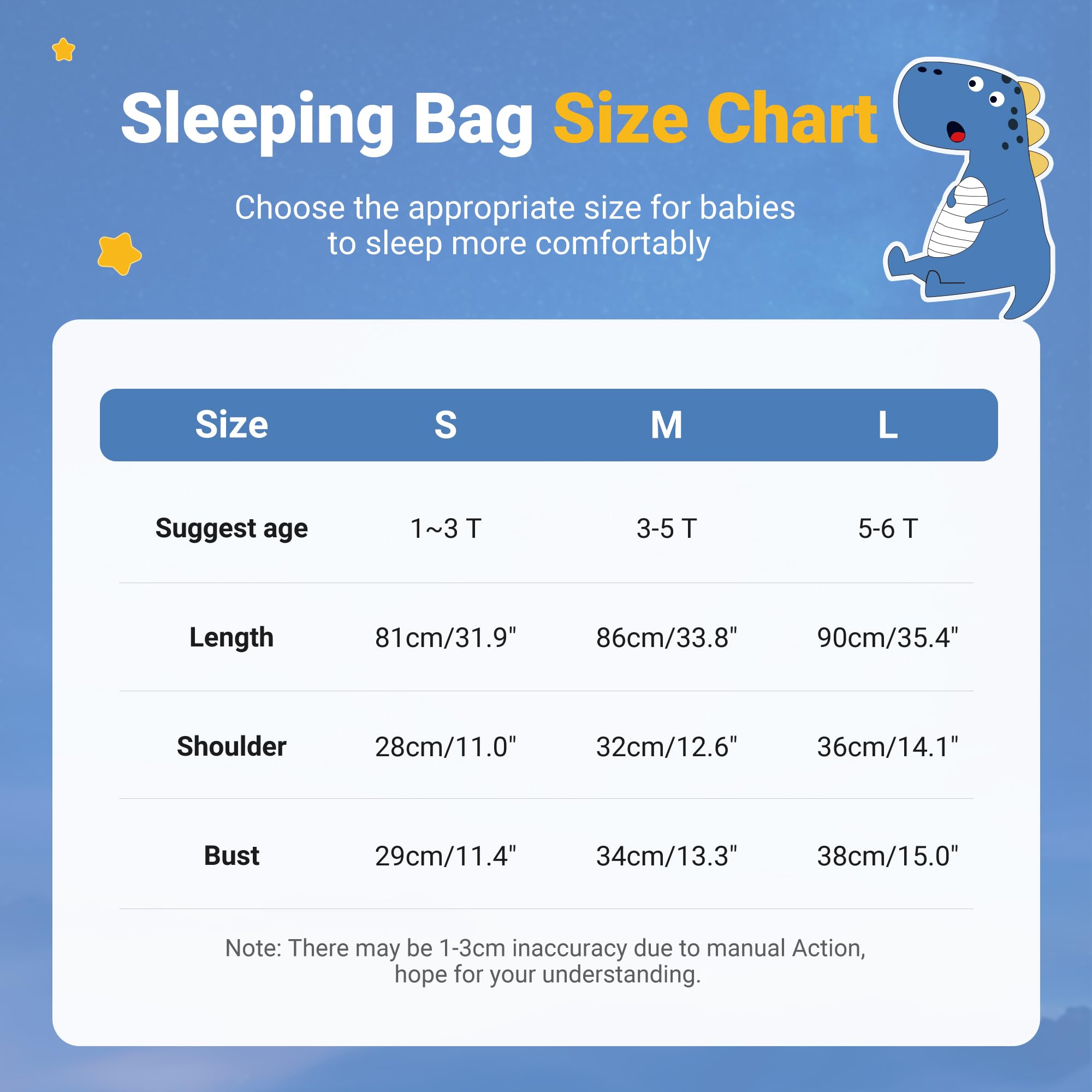 BETTERFUN blue dinosaur top-down view highlights two-way zipper accessibility