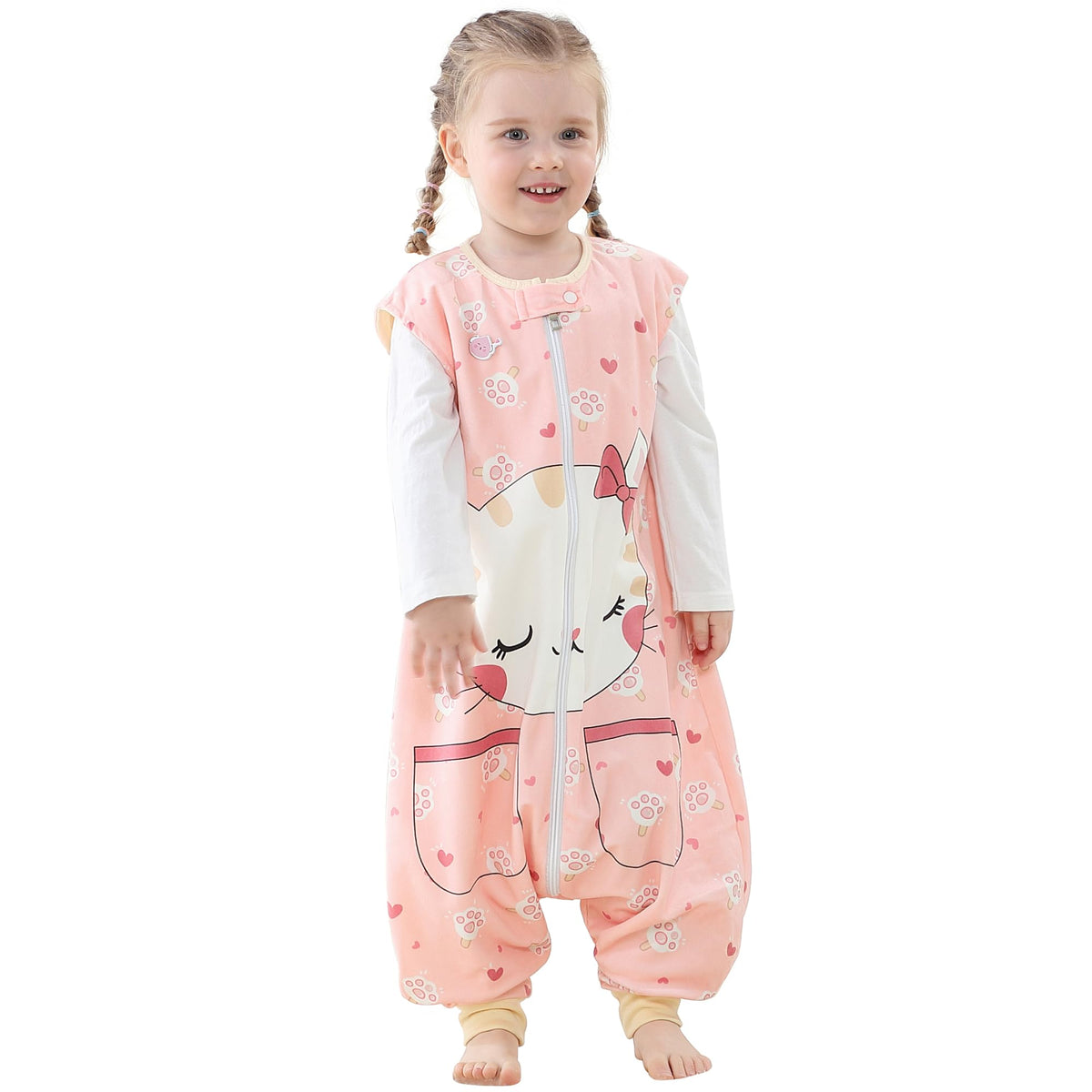 BETTERFUN toddler sleeping sack feet front view promotes breathable comfort during indoor naps.