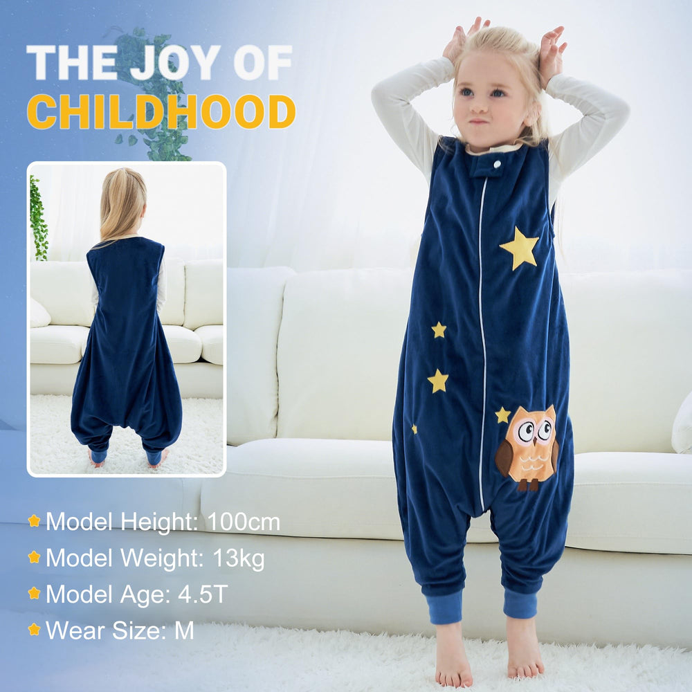 BETTERFUN Toddler Sleeping Sack split-leg design supports crawling and walking