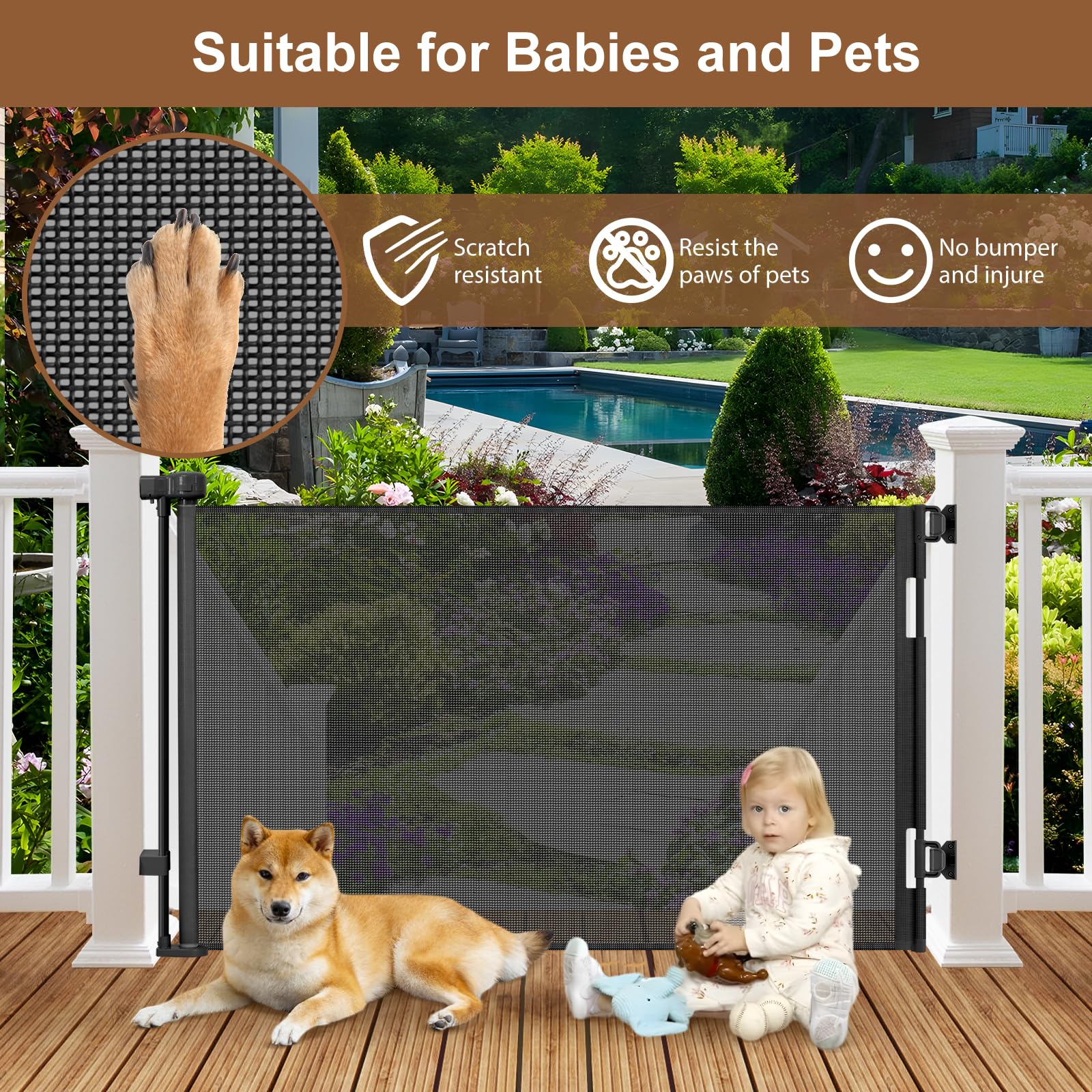 BETERTEK mesh safety for babies and pets reduces climbing and tearing risk