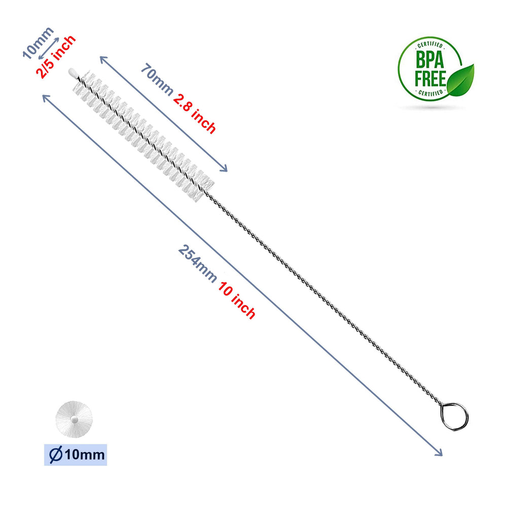 BEUICIRY straw-brush-10mm-diameter reaches narrow openings for thorough bottle cleaning.