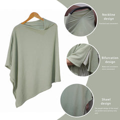 BEWDIO beige nursing cover folded compactly fits into a bag.