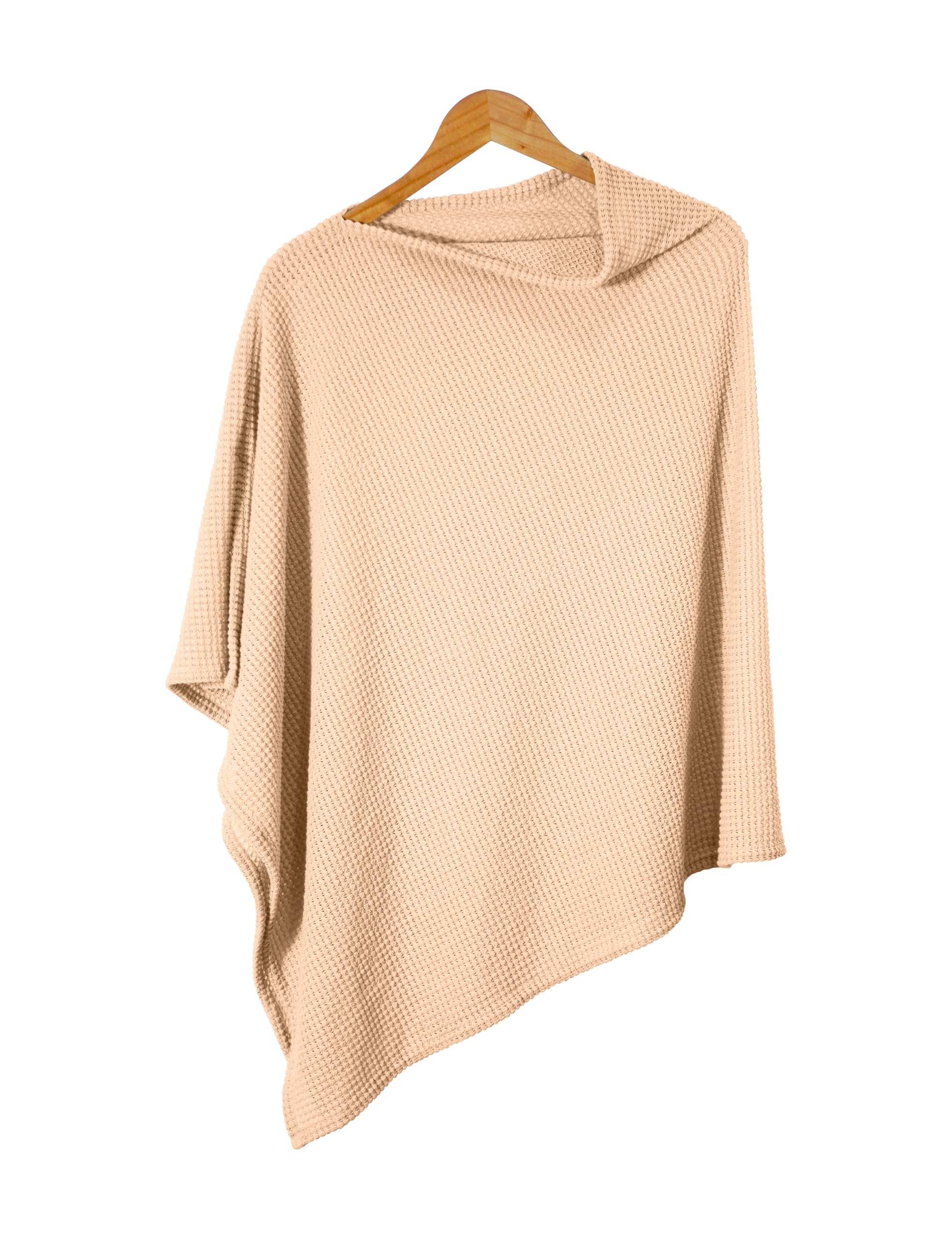 BEWDIO Camel nursing cover folded compactly for discreet on-the-go privacy