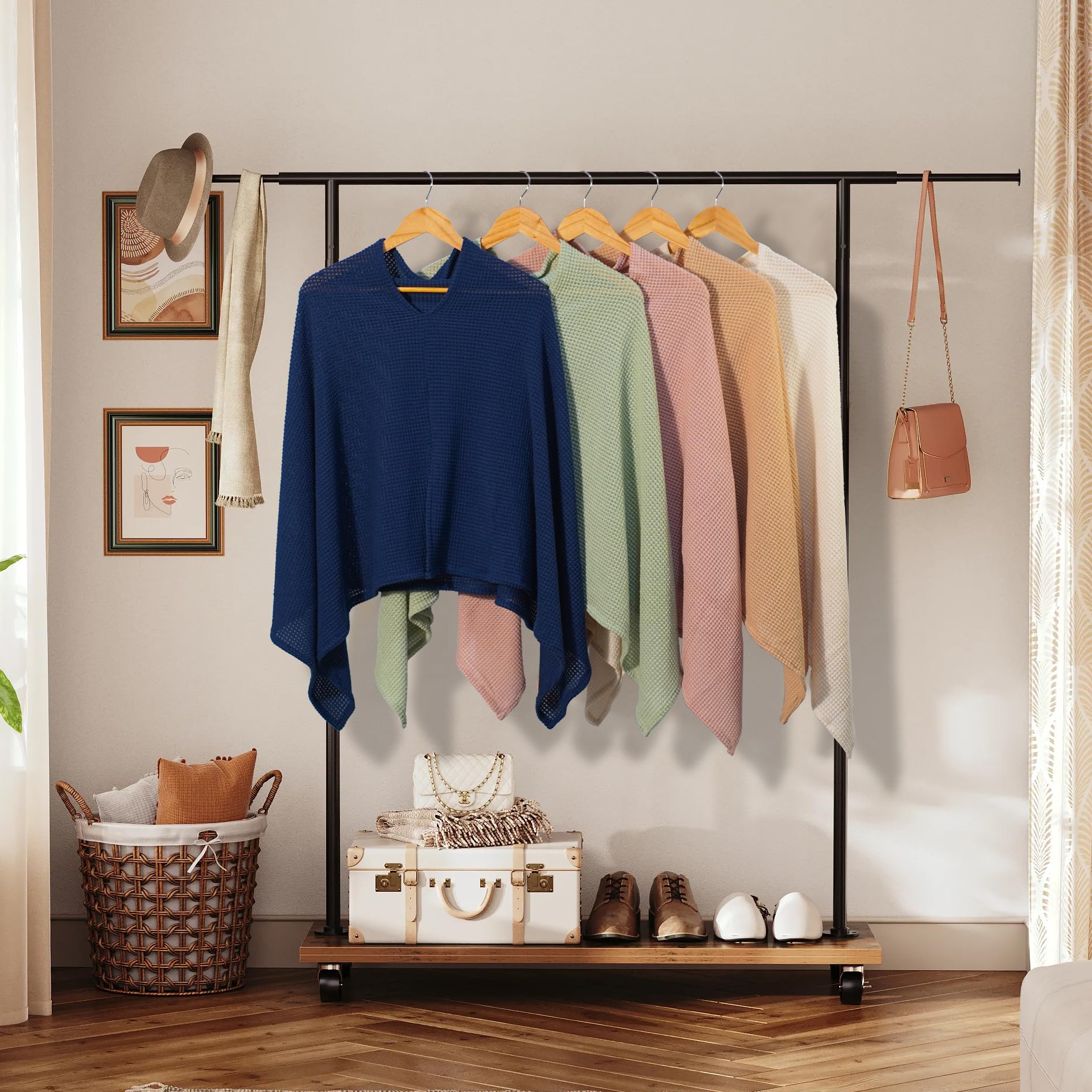 BEWDIO Camel nursing cover is machine-washable with a free laundry bag