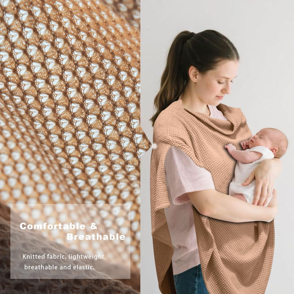 BEWDIO Camel nursing cover as a stroller cover for shopping trips
