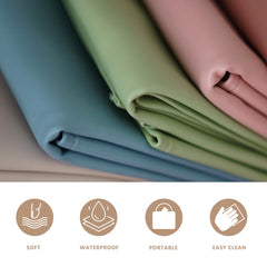 BEWDIO diaper changing pad travel-ready setup on a compact surface for quick diaper changes.