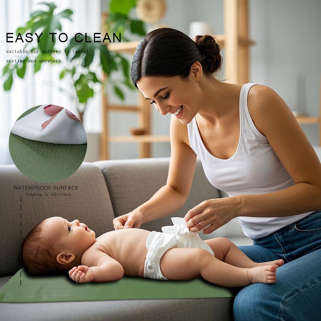 BEWDIO foldable-diaper-changing-pad folded for compact storage and on-the-go use.