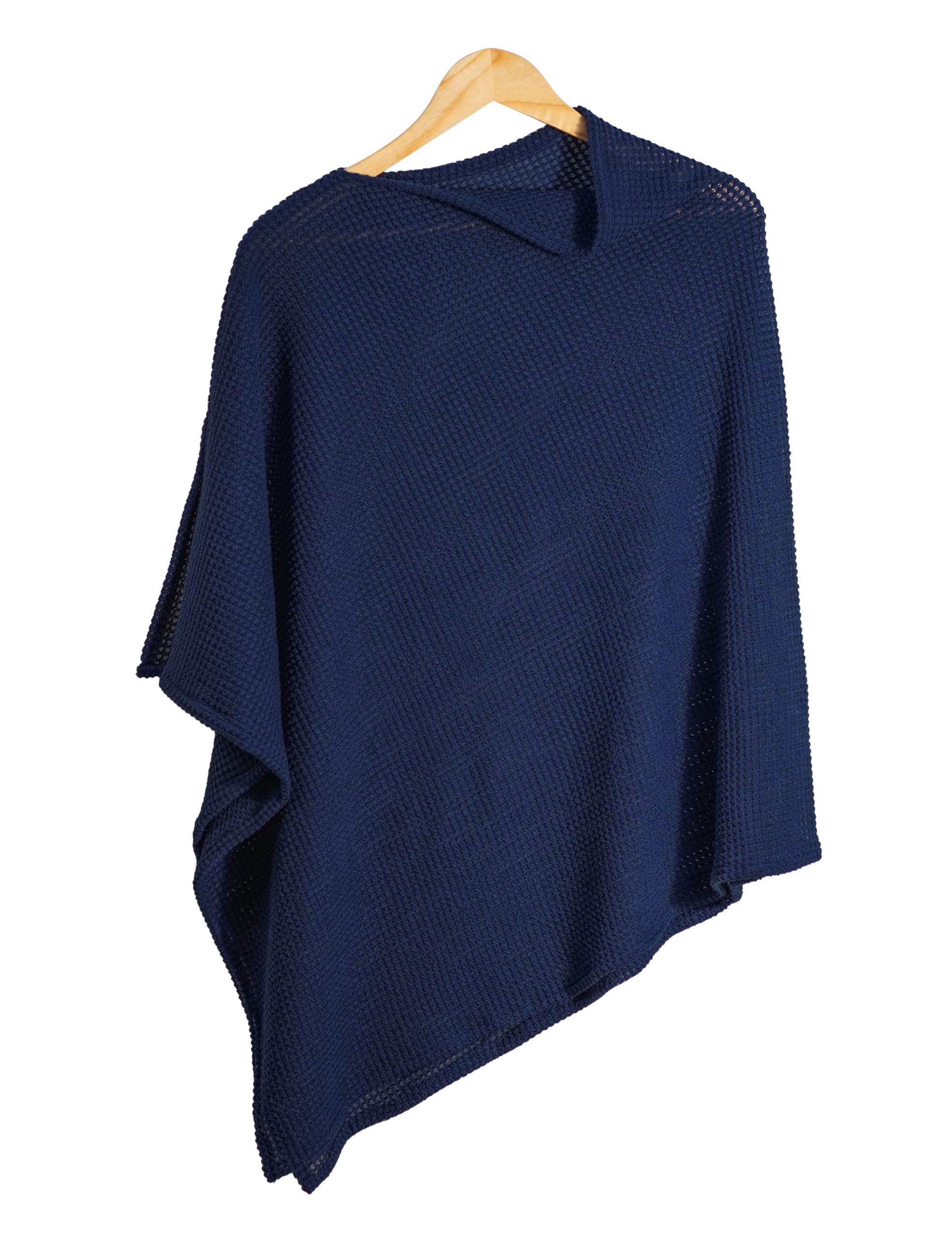 BEWDIO navy blue nursing cover folded for portable privacy on the go