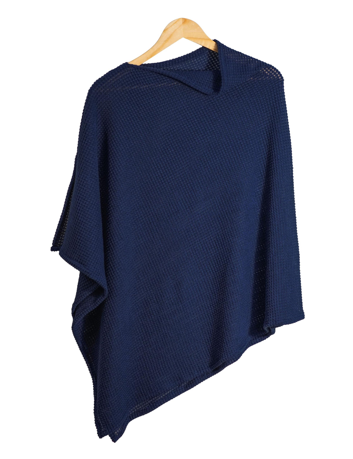 BEWDIO navy blue nursing cover folded for portable privacy on the go