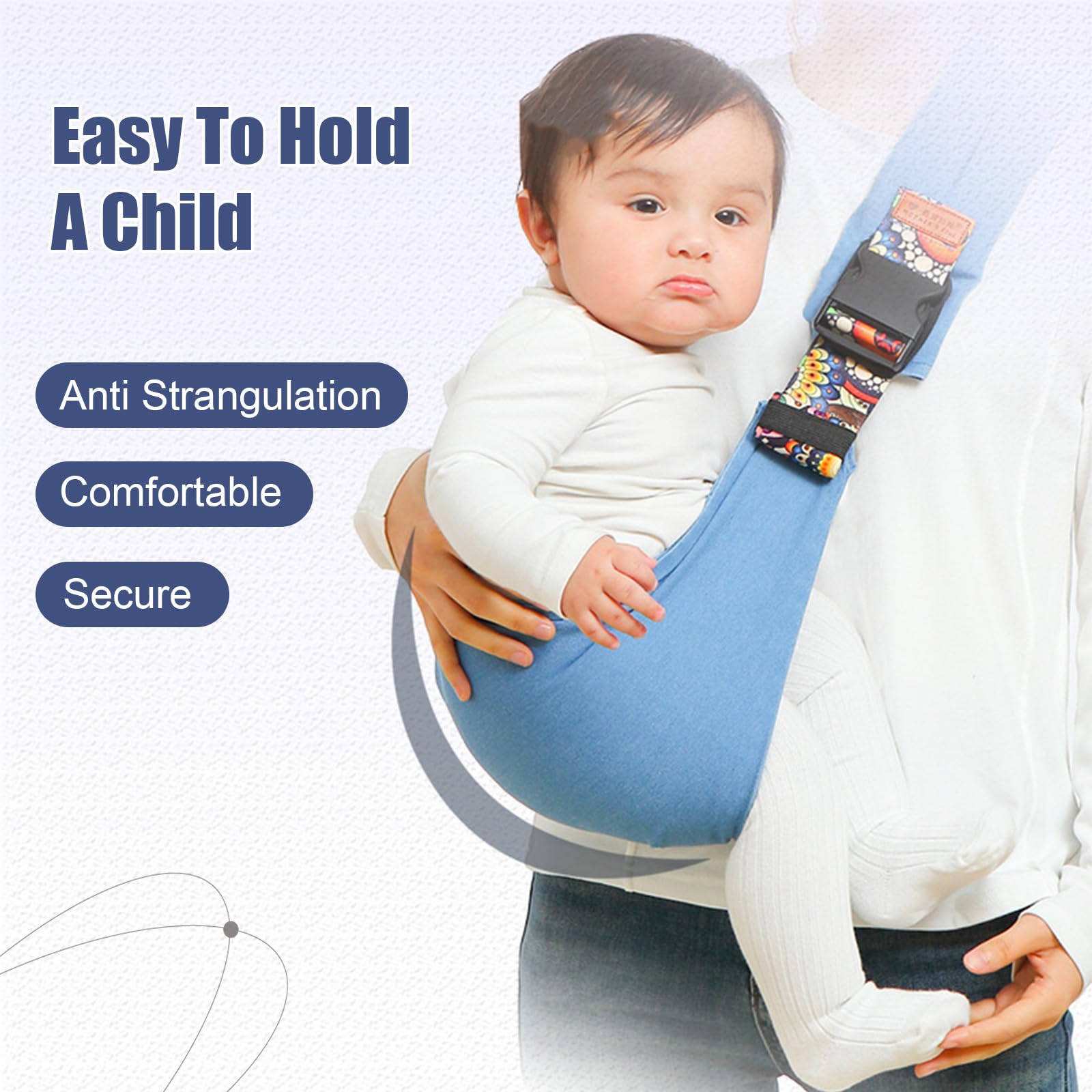 Beyoik baby sling carrier rolled up for quick, space-saving storage.