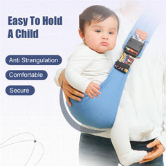 Beyoik baby sling carrier rolled up for quick, space-saving storage.