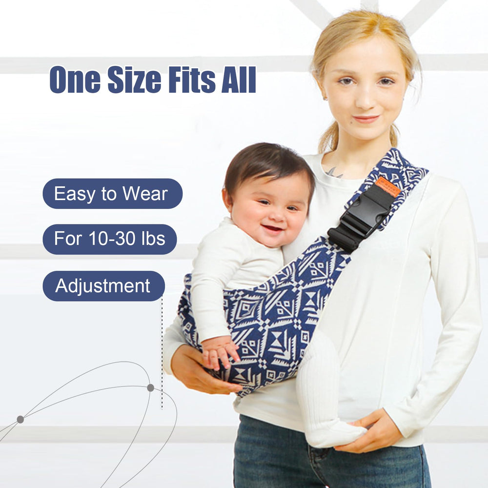 Beyoik baby sling safety buckles secure front and back during carries