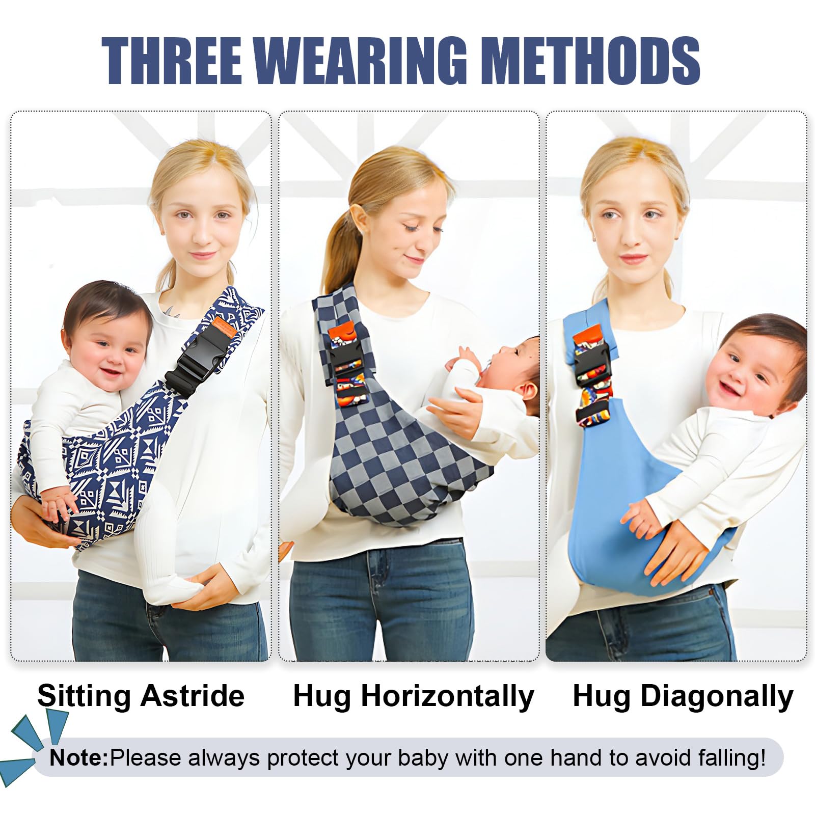 Beyoik portable baby sling roll-up storage for travel convenience