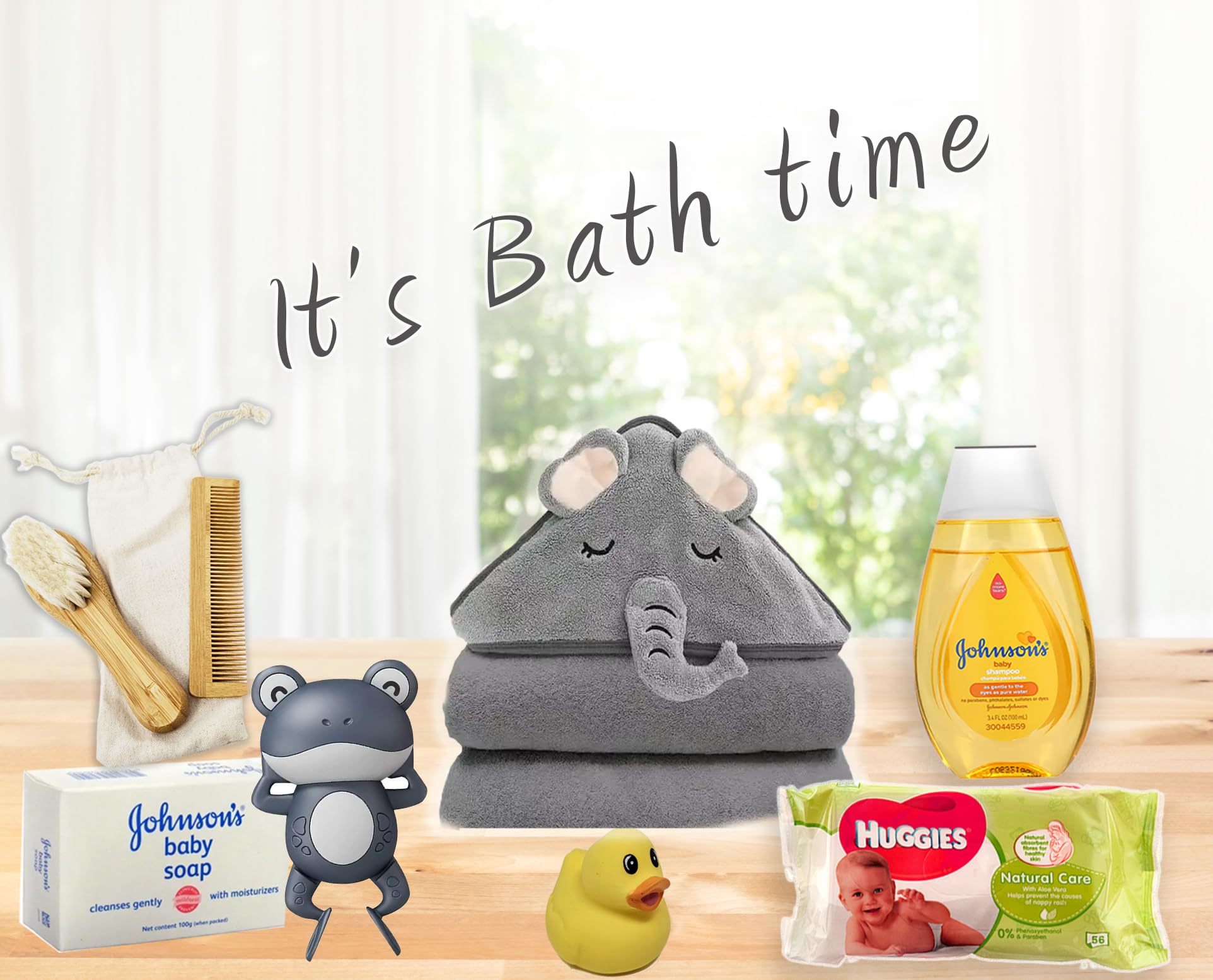 Beyond The Box elephant bath game photo, bath time fun and sensory exploration for babies.