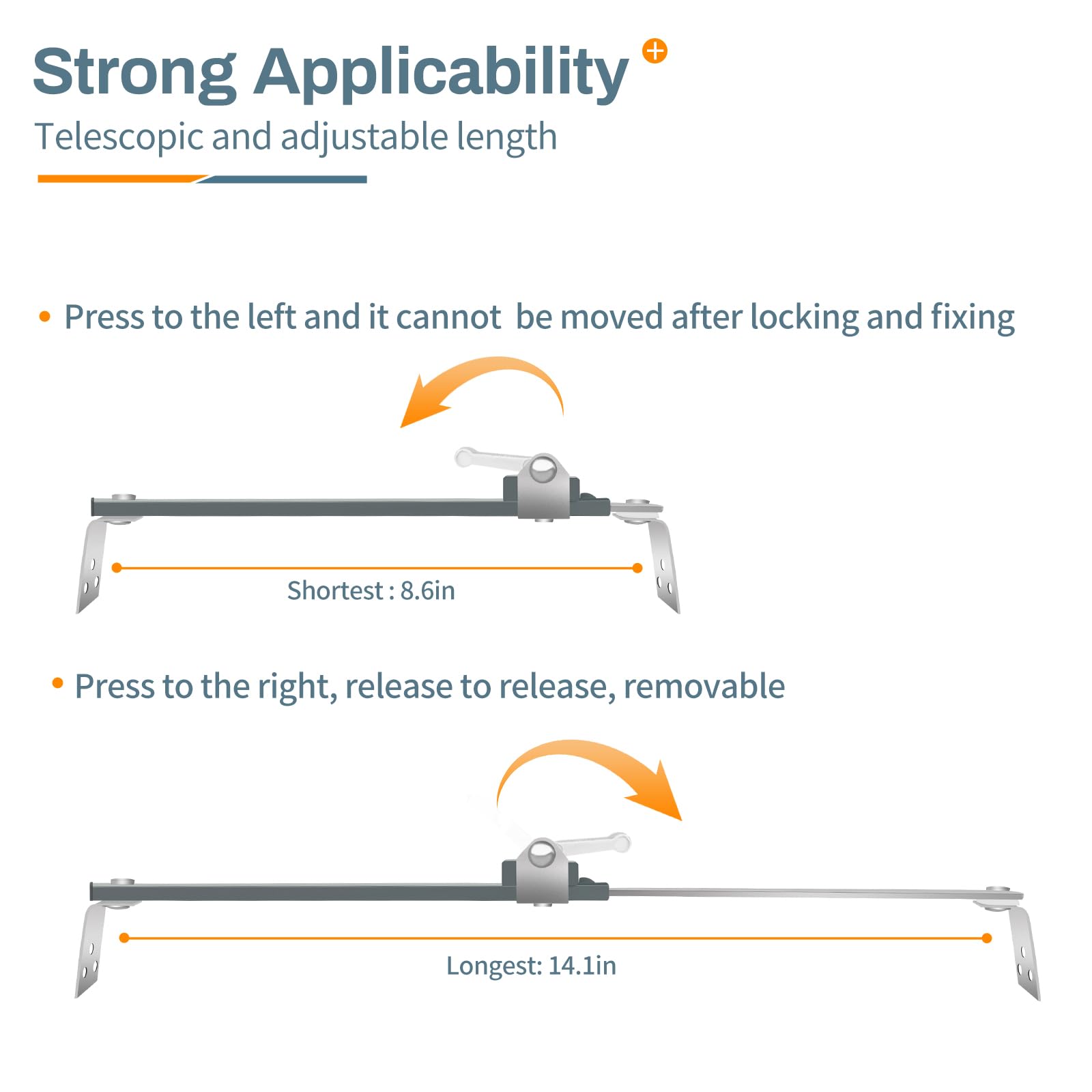 Bezant self-adhesive installation option for quick, drill-free mounting.