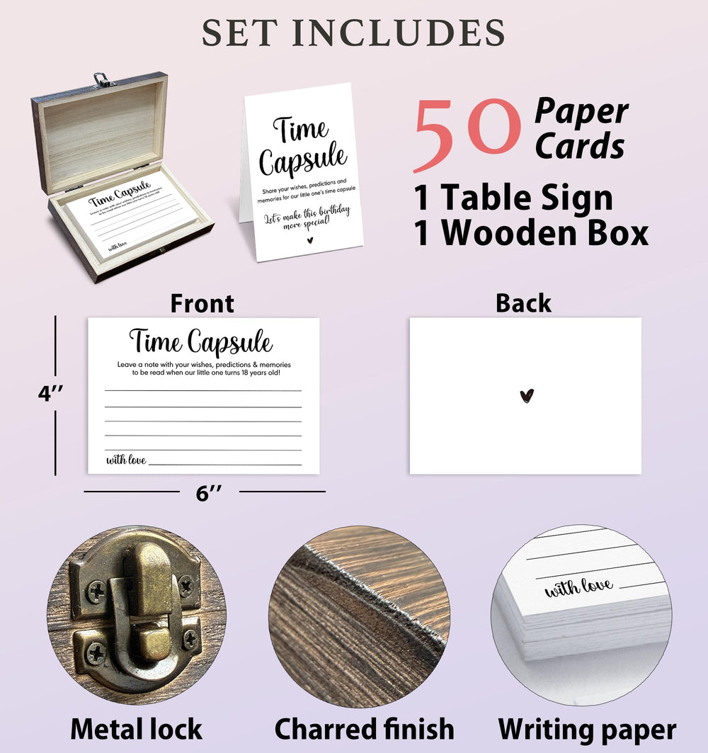 BEZBEX 50 memory cards set with wishes cards for guests, encouraging heartfelt notes.