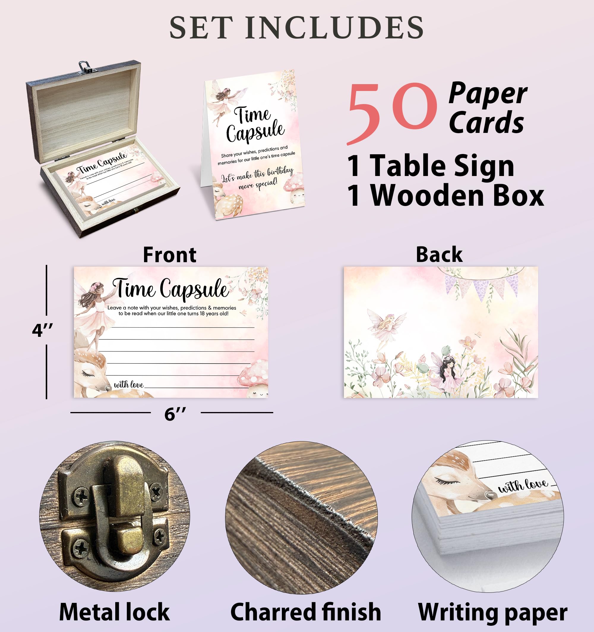 BEZBEX 50 wishes cards spread for guest signatures and memory making.