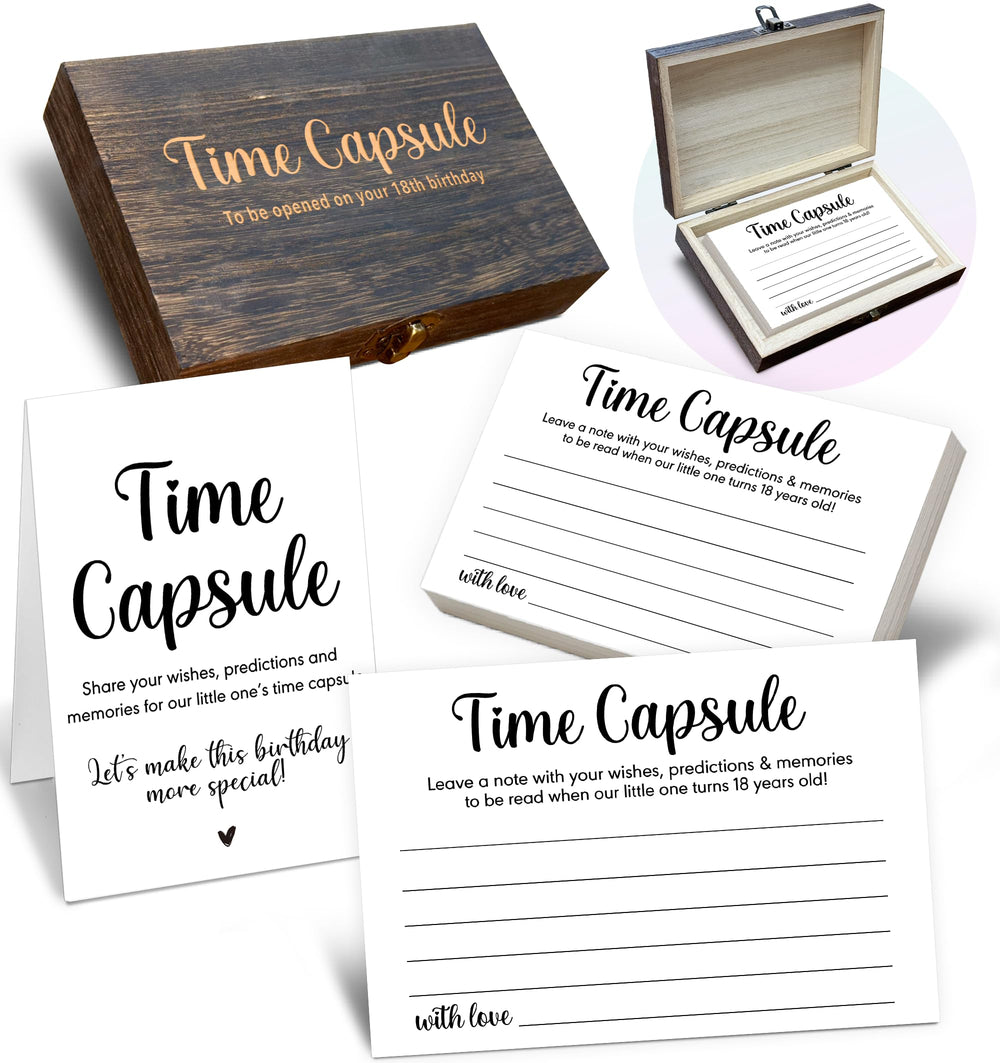BEZBEX baby time capsule box front view shows minimalist keepsake design and durable construction.