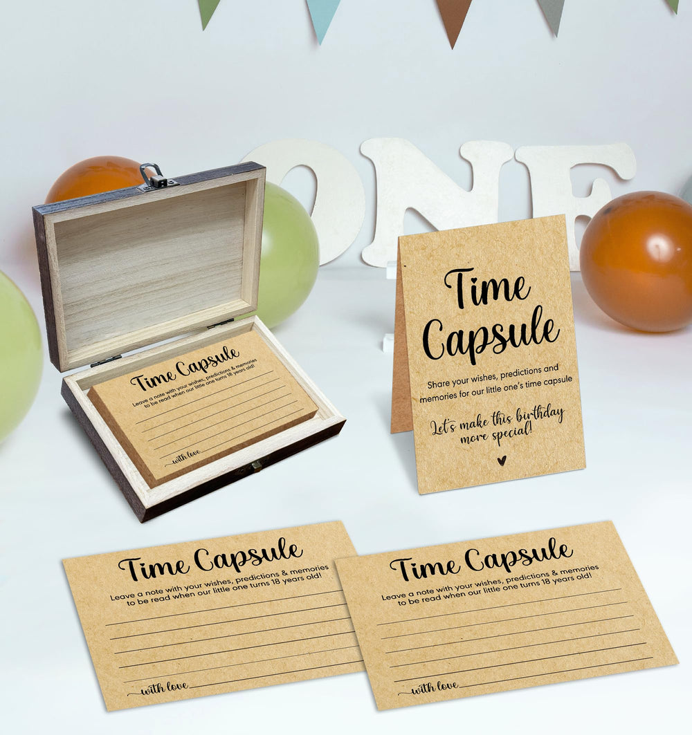 BEZBEX Baby Time Capsule gift packaging shown as a ready-to-gift set