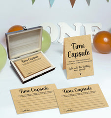 BEZBEX Baby Time Capsule gift packaging shown as a ready-to-gift set