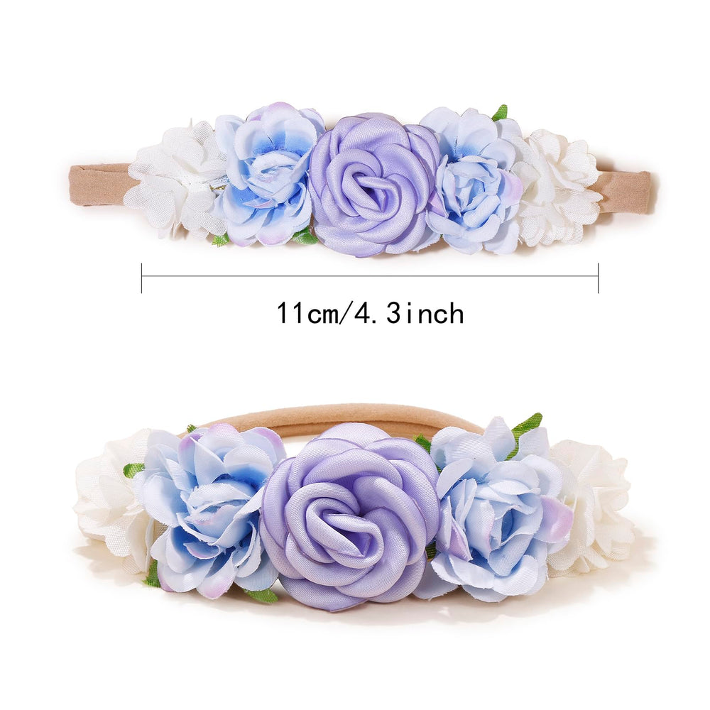 BFNAAgirl adjustable headband stretches from 14 to 22 inches for growing babies.