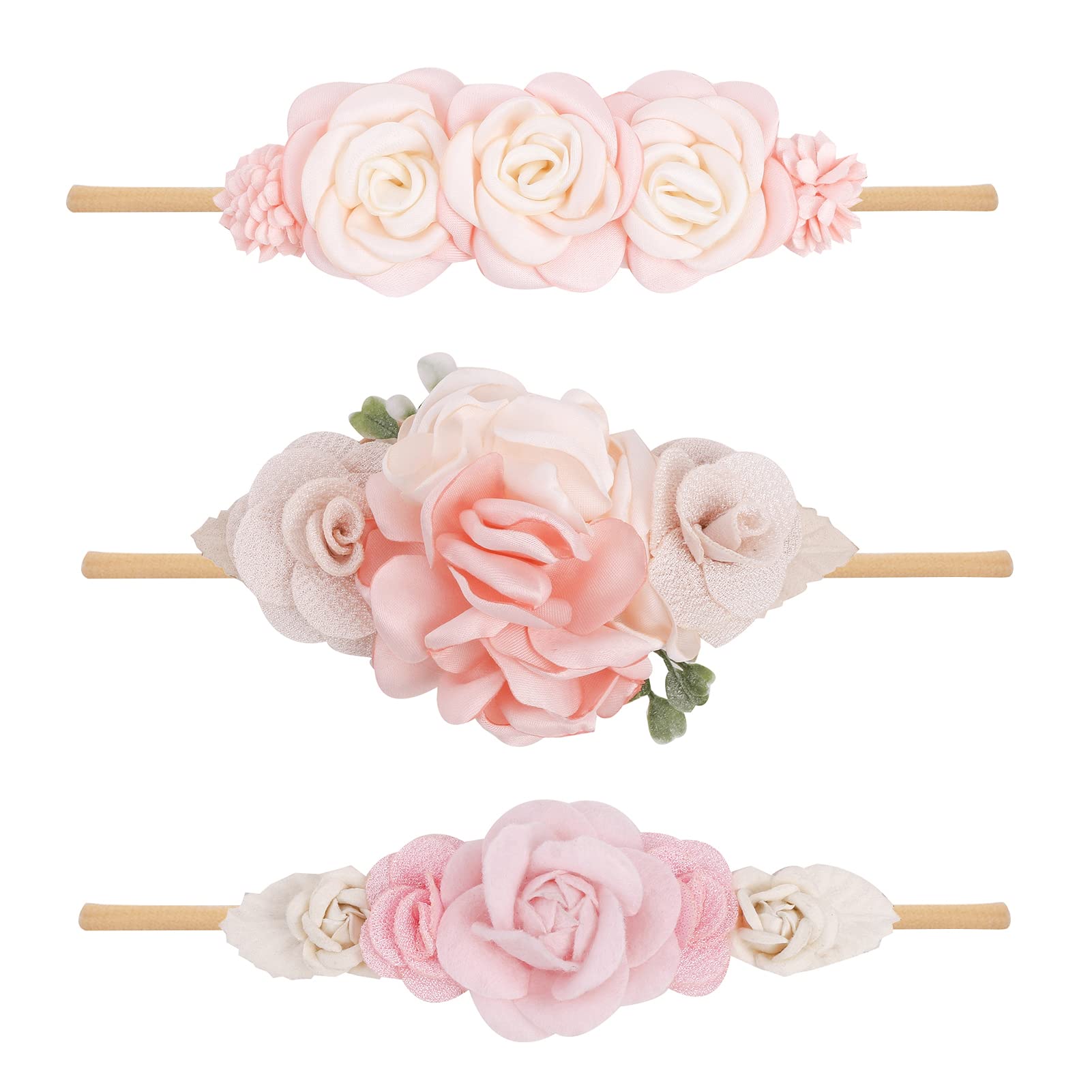 BFNAAgirl floral headband style one—soft flowers for comfortable everyday wear.
