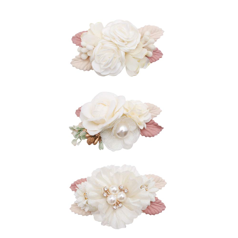 BFNAAgirl flower hair clip closeup showing secure heat-sealed ends for soft baby hairstyles