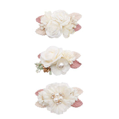 BFNAAgirl flower hair clip closeup showing secure heat-sealed ends for soft baby hairstyles