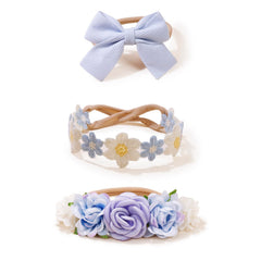 BFNAAgirl soft nylon headband with comfortable stretch for daily wear on newborns and toddlers.
