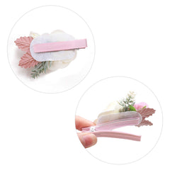 BFNAAgirl alligator clip detail for secure grip on active children.