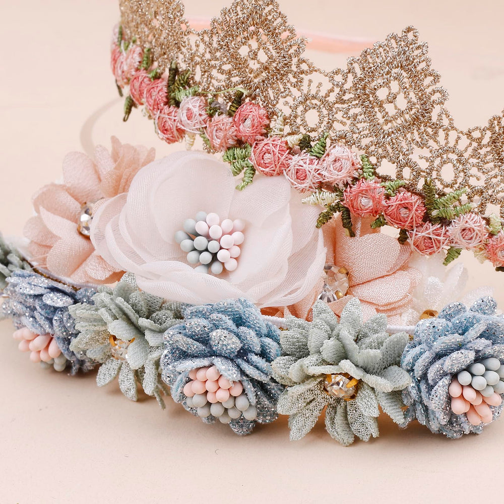 BFNAAgirl floral headband suited for weddings, baby showers, and celebrations