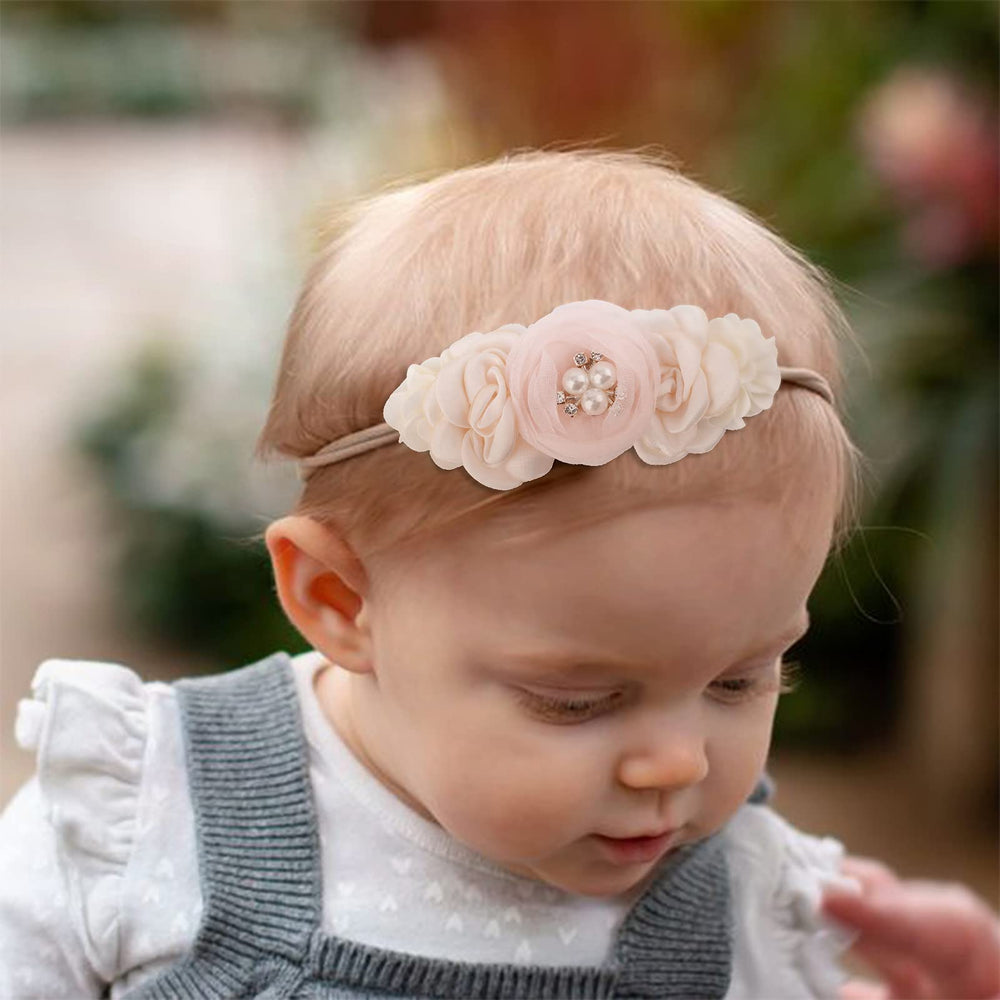 BFNAAgirl floral crown headband with fabric flowers for cute outfits.